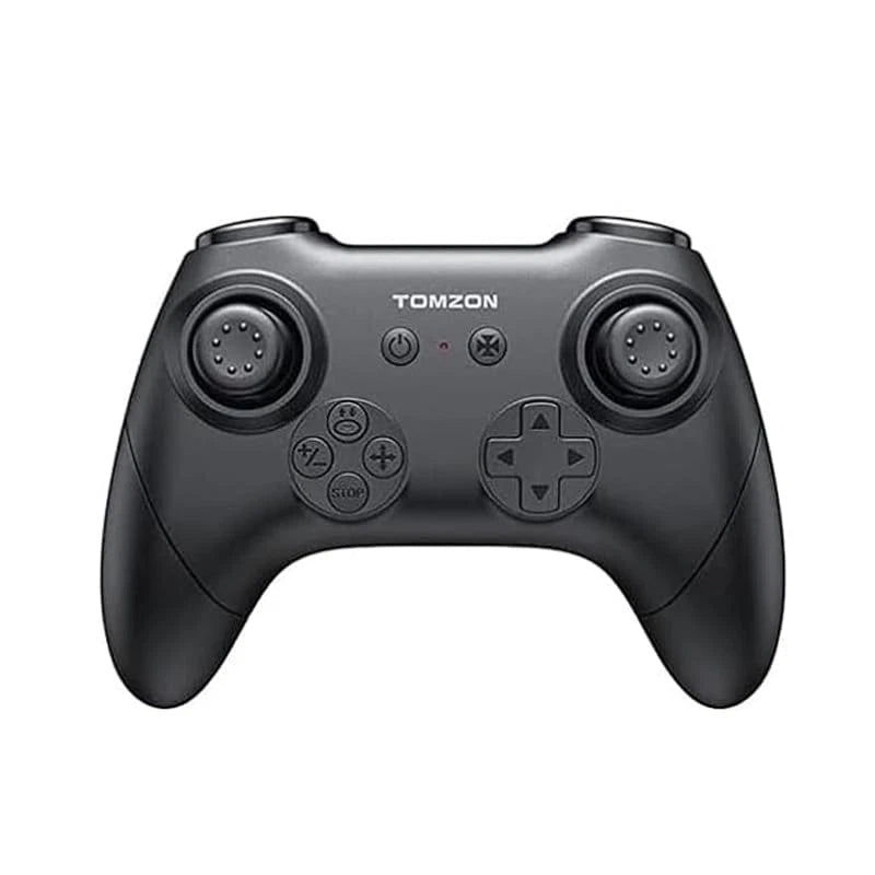 Tomzon drone remote control, black gamepad with dual joysticks and button panel