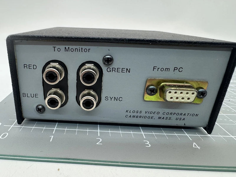 Kloss Video Corporation RGBHV to Monitor Interface Box DB9 Input
