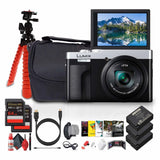 Panasonic TZ99 Point and Shoot Compact Travel Digital Camera (Silver) - Bundle