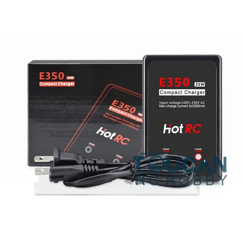US Stock 7.4V 11.1V Li-po Battery Balance Fast Charger E350 2s 3s Cells 25W Part