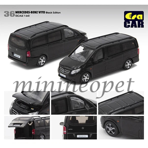 ERA CAR MB20VITRN36 MERCEDES BENZ VITO VAN 1/64 DIECAST MODEL CAR BLACK