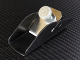 Mini wood plane tool with metal blade and base