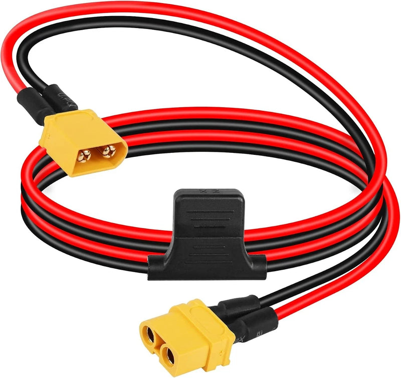 XT60 Extension Cable 12AWG 30A Male to Female RC Battery Power Cord 1M Converter