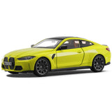 1:23 M4 G82 Model Car Diecast Toy Vehicle Doors Open with Light Chartreuse