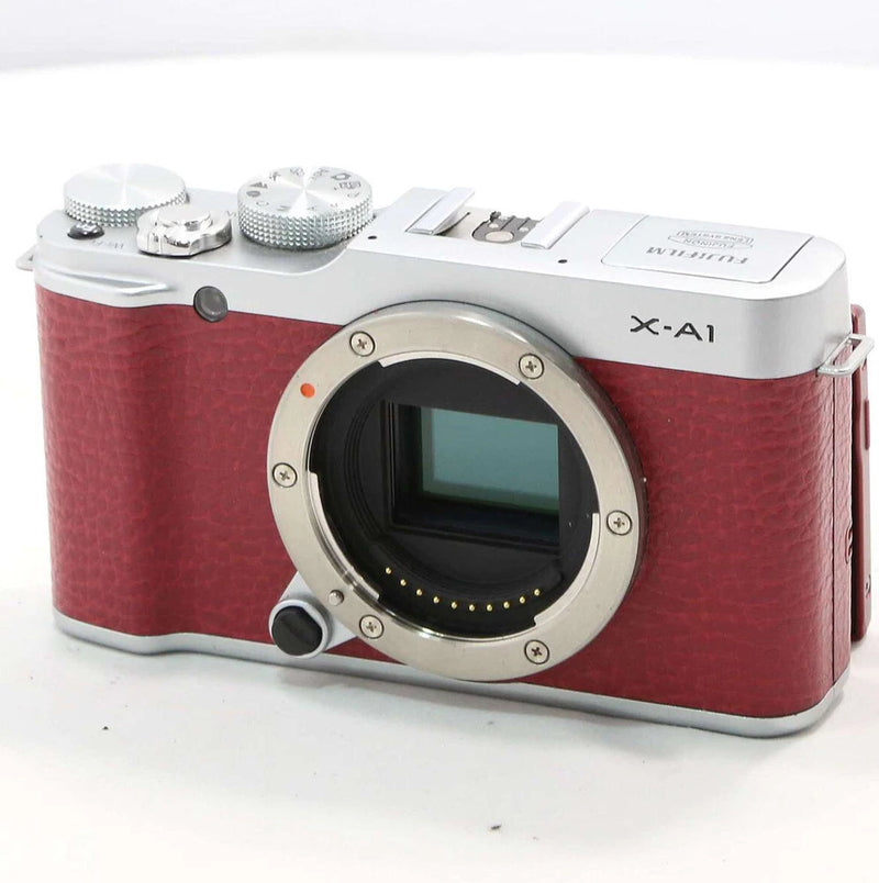 Fujifilm X-A1 16.3MP Digital Camera Body Red / Silver With Batteries & Charger