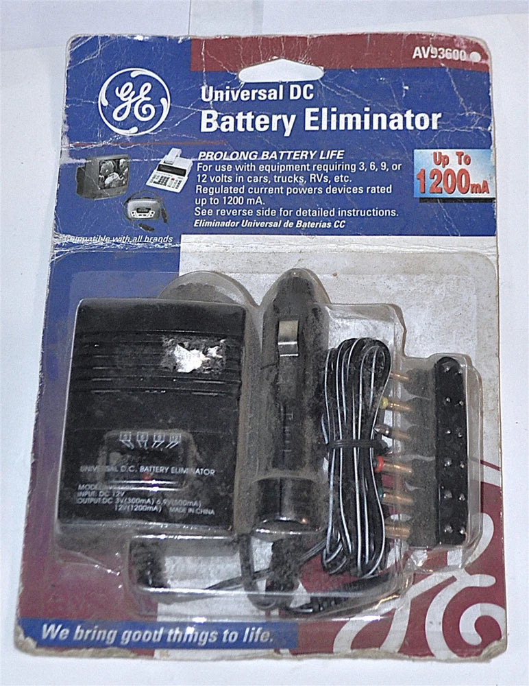 GE MODEL AV93600 DC BATTERY ELIMINATOR 3,6,9 or12 VOLT NEW COMMERCIAL SURPLUS Battery