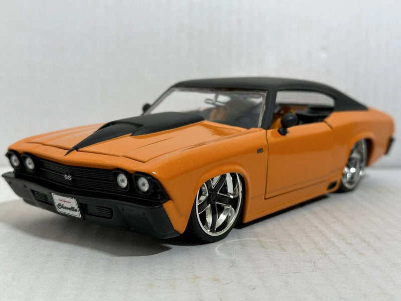 JADA BIGTIME BTM 1969 CHEVY CHEVELLE SS ORANGE / BLACK 1:24 MODEL CAR NEW NO BOX
