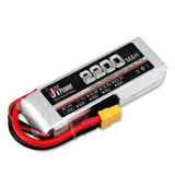 RC LiPo battery pack, 7.4V 2200mAh 2S 35C with JST-style yellow connector and red/black leads