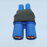 EC8 to EC5 battery adapter, blue female connectors, black housing