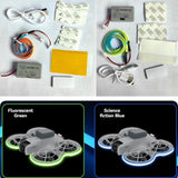 LED drone light strip kit with multicolor wires and green/blue flight LEDs