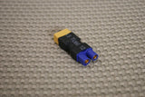 EC3 to XT60 battery connector adapter, black and blue plug with two gold ports