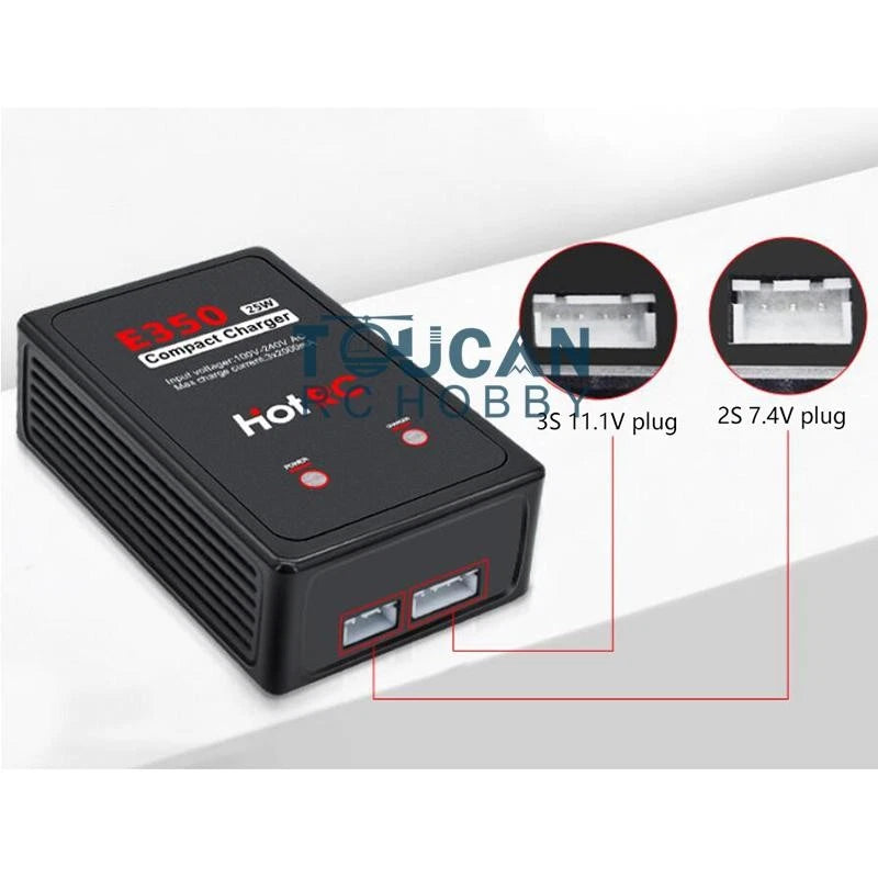 US Stock Balance Fast Charger E350 for 2s 3s 25W 7.4V 11.1V Li-po Battery