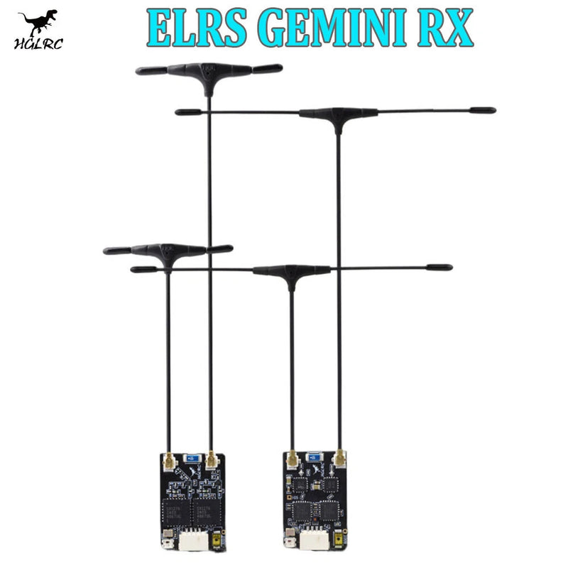 HGLRC ELRS GEMINI RX Dual Receiver 2.4Ghz/915Mhz for RC FPV Long Range Drone