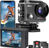 Hailita Speed 10 5K Action Camera 4K30 30MP Wi-Fi EIS 2in Waterproof Black