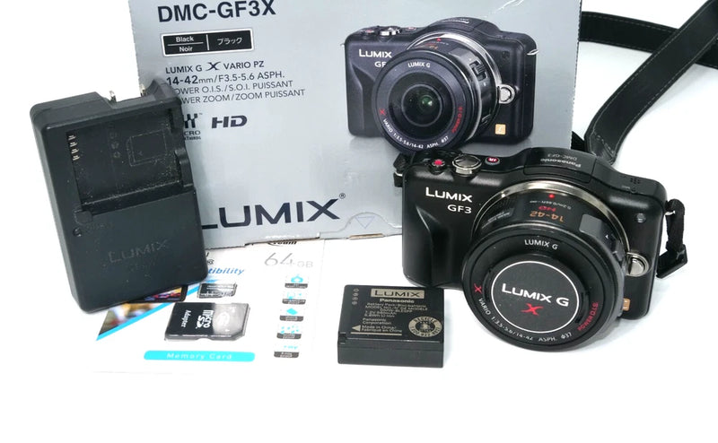 Panasonic Lumix GF3X 12.1MP Mirrorless Camera with 14-42mm Lens + Box