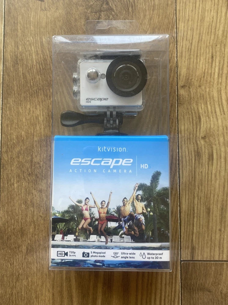 Kitvision Escape 4KW Action Camera 1080P 60fp, Waterproof Case, 30m