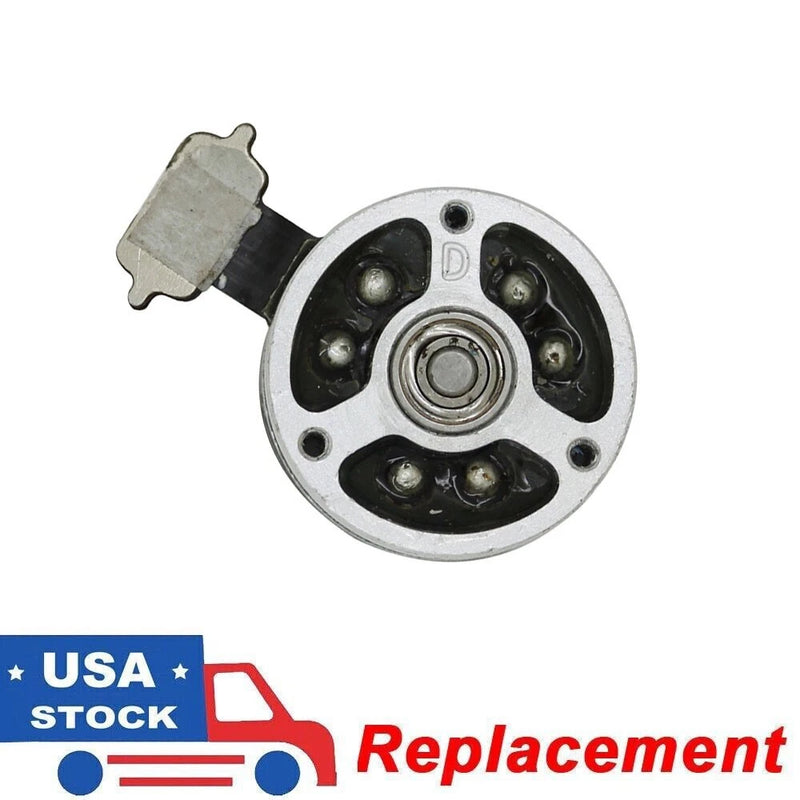 Gimbal arm motor spare part with circular silver housing and black connectors