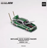 Pop Race Nissan Skyline C210 Kaido Racer Bosozoku Green 1/64 PR640061