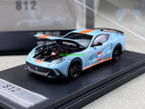 GB LT 1:64 Blue Gulf 812 Novitec N-Largo Racing Sport Model Diecast Collect Car