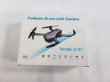 Foldable drone with camera retail box, printed model S101