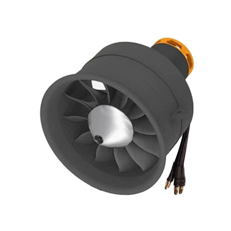 64mm Ducted Fan 2S~6S Lipo V+ Motor CW/CCW 12-Blade Prop fo RC EDF Jet Airplane