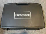 Realacc drone quadcopter hard case, black with molded handle and carry latch