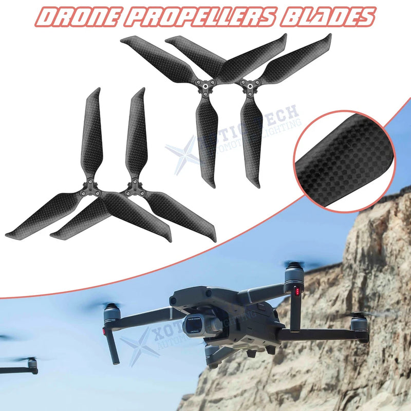 4PCS RC Drone 3-Blade Propeller Noise-Reduction Foldable For DJI Mavic 2 Zoom