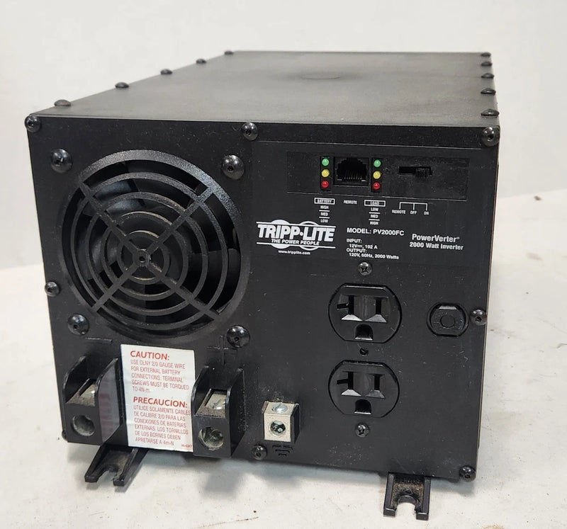 TRIPP LITE PV2000FC Inverter, 12V Input, 120V AC Output Voltage