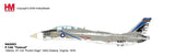 Gray and white F-14 Tomcat model with blue tail and VF-143 markings, 1/72 scale.
