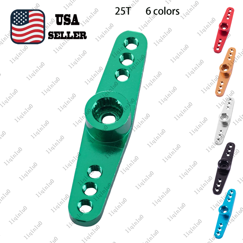 1PC 25T High-Strength CNC Aluminum Straight Servo Arm for RC Cars - 6 Colors