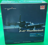 Die-cast P-47 Thunderbolt scale model box with cockpit and wing artwork