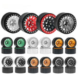 Assorted 2.2-inch RC beadlock wheel rims set with multi-spoke metal centers