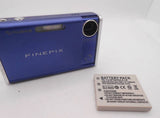 [EXCELLENT] FUJIFILM FINEPIX Z1 Blue Compact Digital Camera Battery From JAPAN