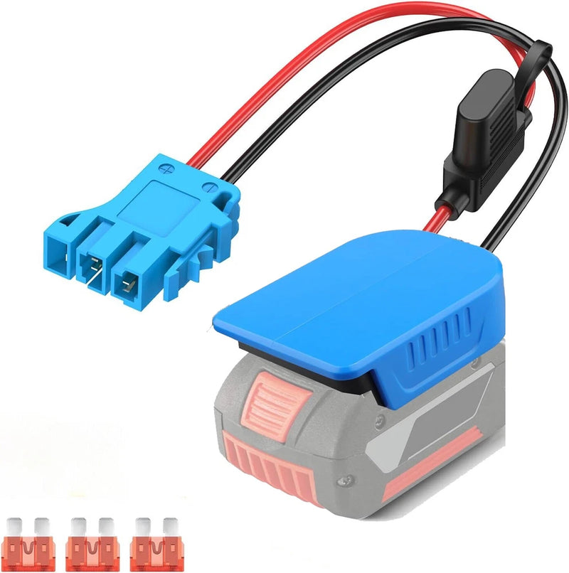 For Power Wheel Adapter for Bosch 18V with 12AWG Fuse Connector For 12V RC Car Converter