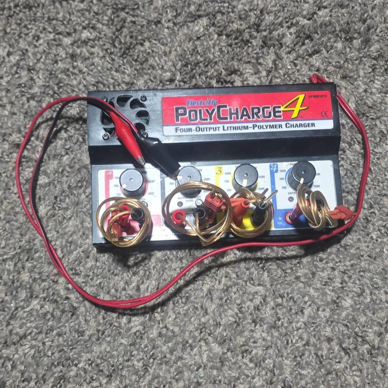 ElectriFly PolyCharge 4 4-Output Multi Port LiPo Battery Charger MPN GPMM3015 Battery