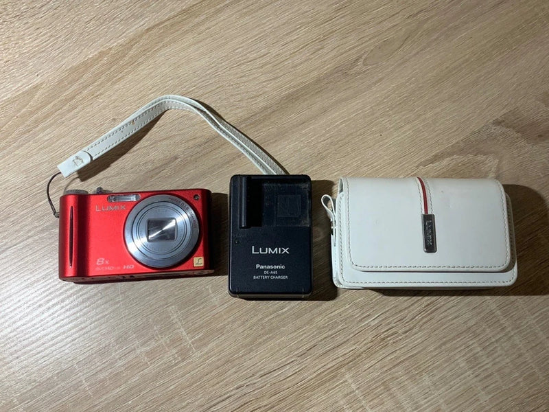 Panasonic Lumix DMC-ZX3 Red Digital Camera Tested with Accessories Included