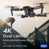 Foldable WiFi FPV Drone with Dual Camera, Altitude Hold, Mini RC Quadcopter