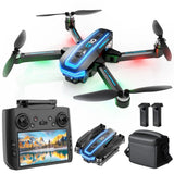 GPS drone kit with camera drone, remote controller screen, spare batteries, carrying case