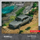 Tarmac Works 1:64 Saab 900 Turbo Silver Diecast Model Car