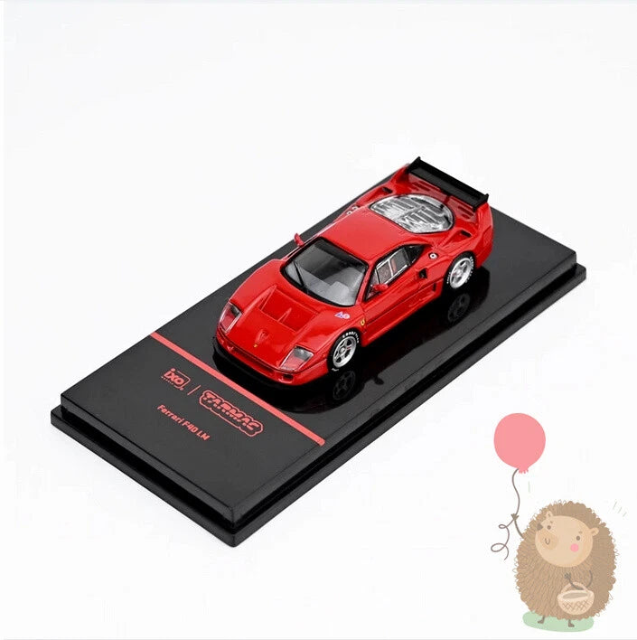 Tarmac Works TW 1/64 Ferrari F40 LM Car Model Alloy Diecast Ornaments Gifts Red