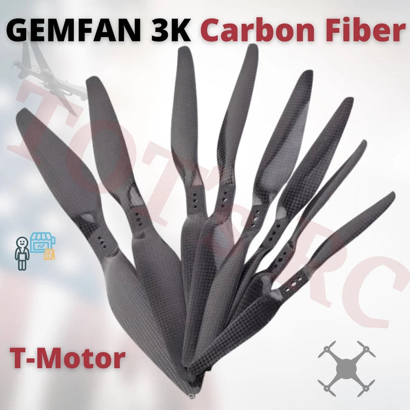 GEMFAN 3K Carbon Fiber T-Motor Propellers Fixed wing Drone 1255 1355 1455