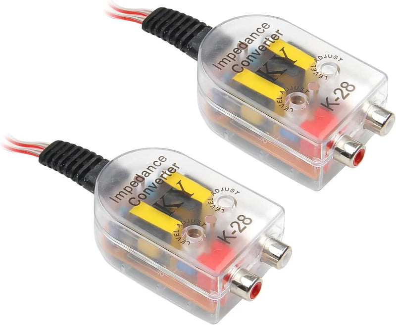 2 PCS Car High Frequency to Low Frequency Output Converter, Speaker Output to RC Converter