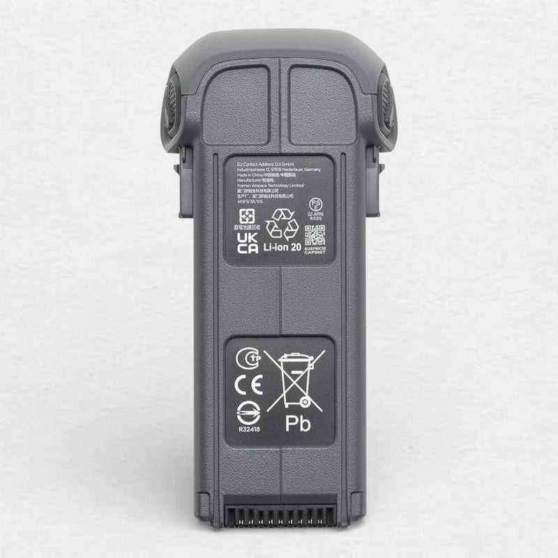 DJI Mavic 4 Pro flight battery with certification label and charging contacts