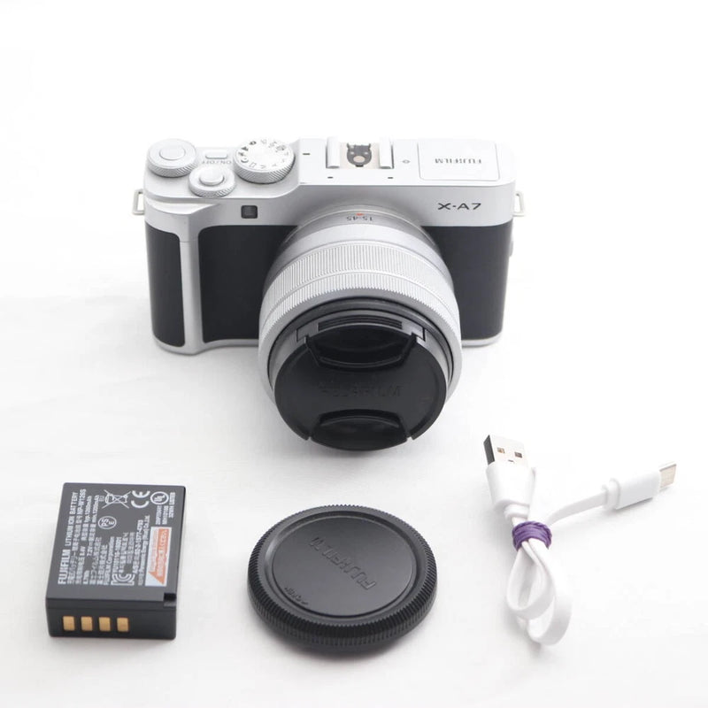 Fujifilm X-A7 Mirrorless Camera Lens Kit, Siler