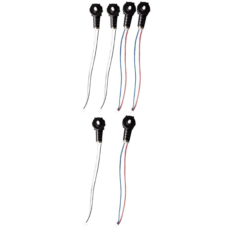 Set of 5 RC quadcopter motor leads with black connectors and colored wires