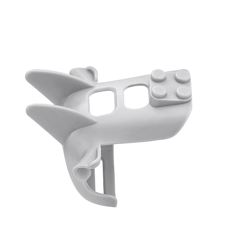 White drone tail wing protective case with mounting clips and raised pads