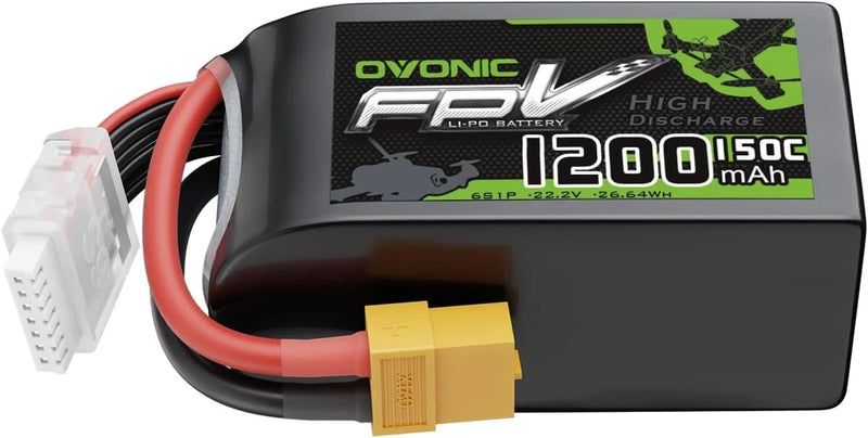 22.2V 150C 1200mAh 6S Lipo Battery with XT60 Battery