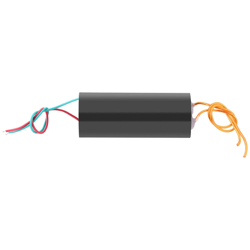 High-voltage pulse generator module with black casing and colored wire leads