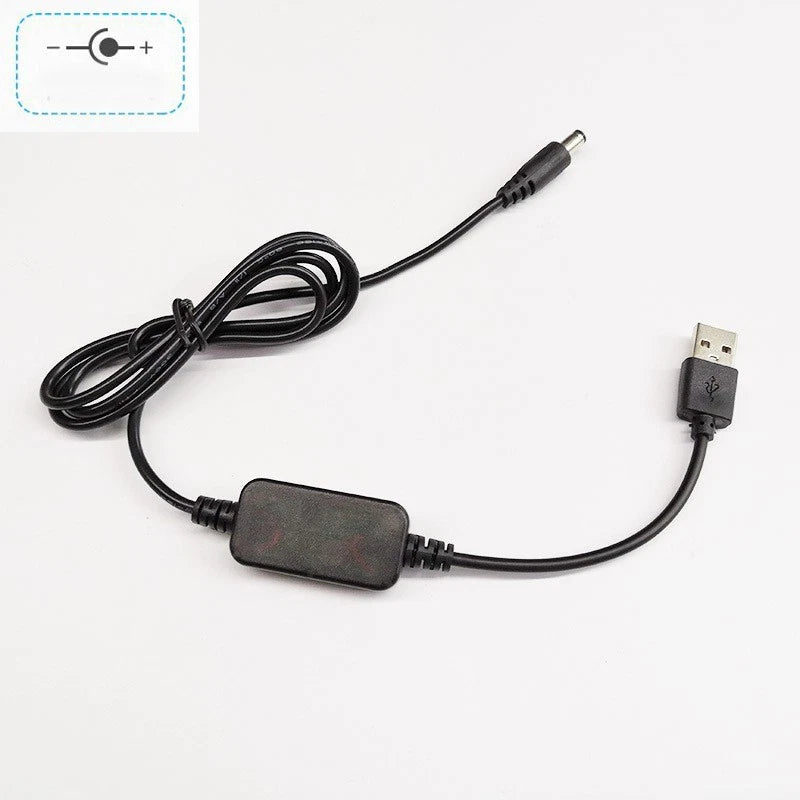 USB A Male 5V boost 9V 12V with 3.5 4.0 5.5mm Plug Step-Up Power Cord Cable LED