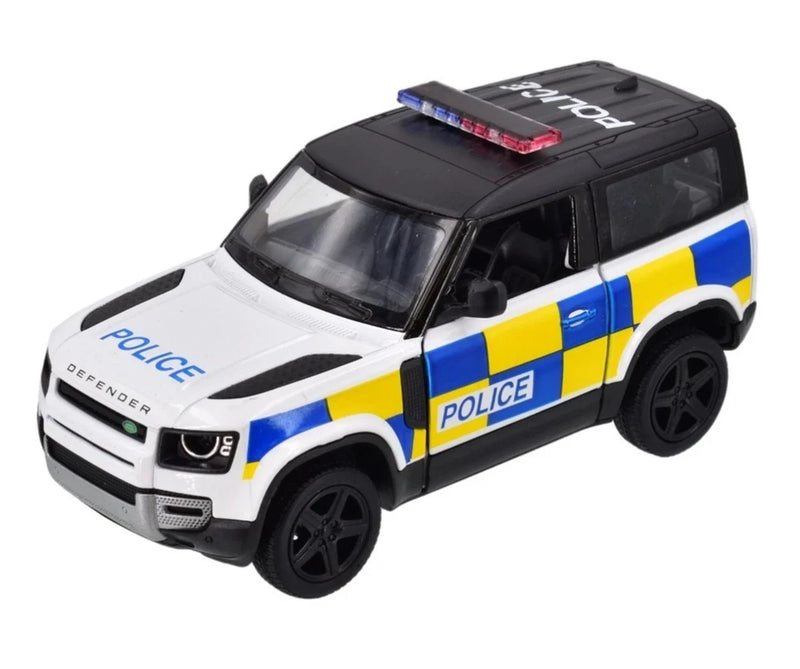 Land Rover Defender Police British Car Model Diecast Kinsmart 1/36 Scale New
